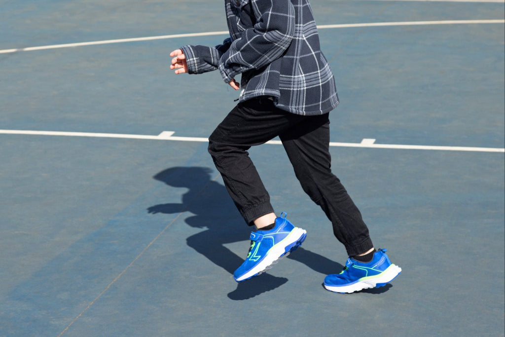 Dash Boys Runner - Royal/Lime V Strap