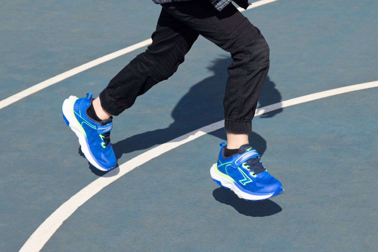 Dash Boys Runner - Royal/Lime V Strap