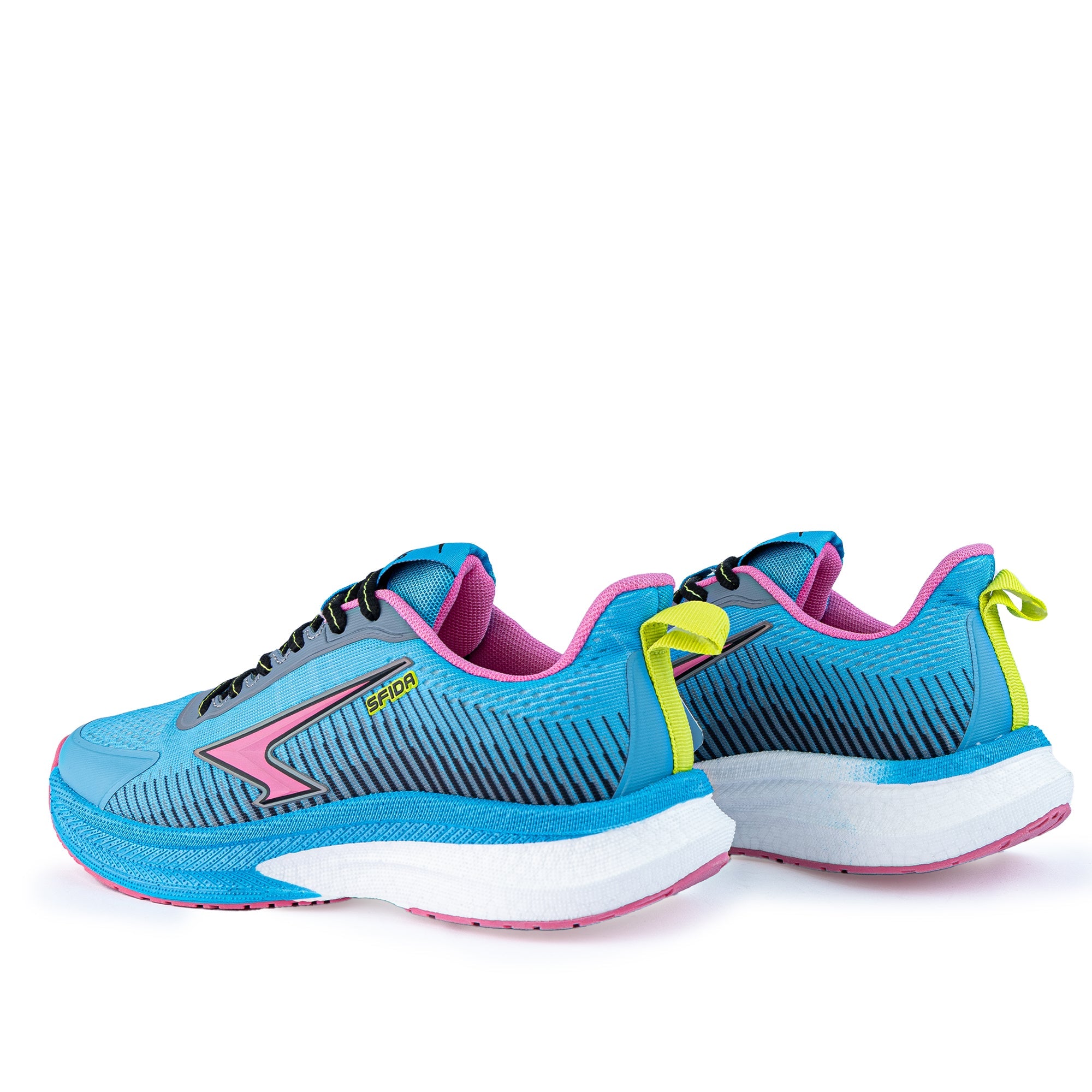 Zephyr Girl's Performance Runners Lace Up - Blue/Pink