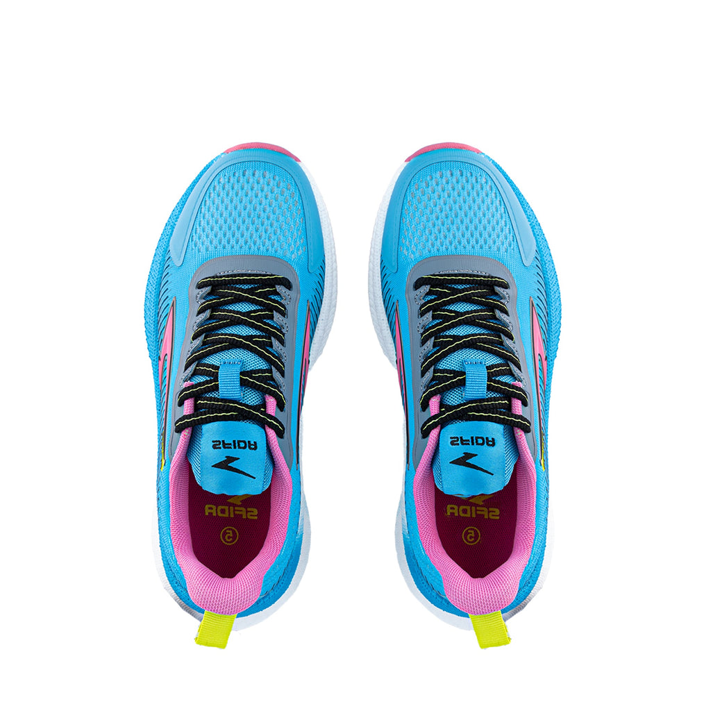 Zephyr Girl's Performance Runners Lace Up - Blue/Pink