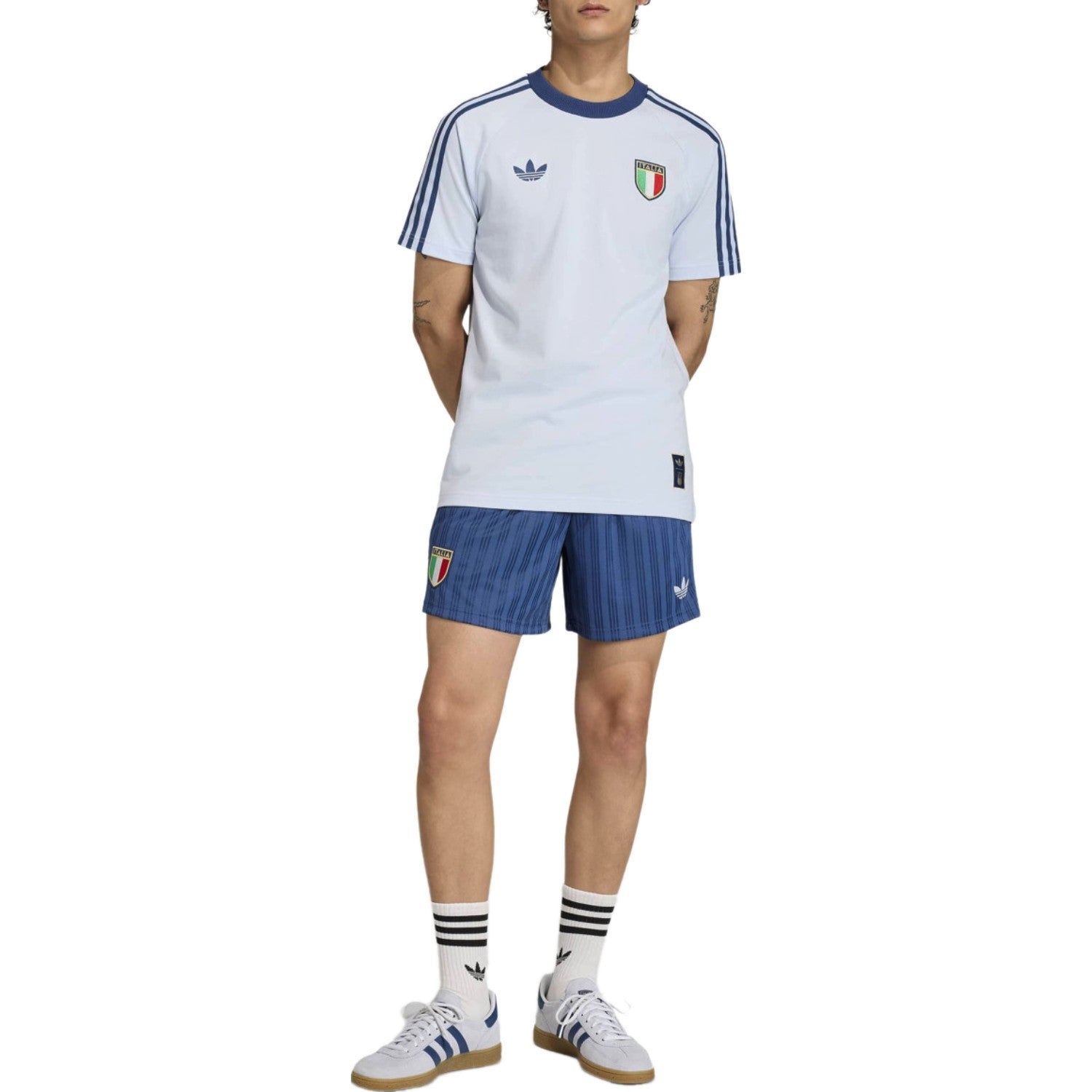 Italy Originals short sleeves presentation casual set 2026/27 - Adidas